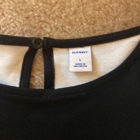 Old Navy Black Floral Dress Long Sleeve - Picture 7 of 8